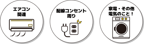 エアコン関連 / 配線コンセント周り / 家電・その他・電気のこと!